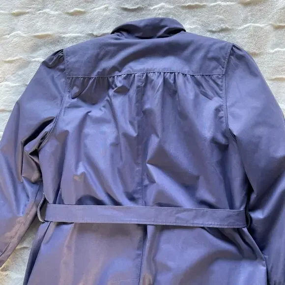 🔥Vintage 80 USA London Fog Bow Tie Neck Fleece Lined Classic Preppy Trench Coat - Picture 10 of 15